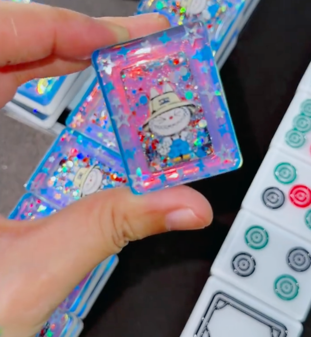 Handmade Lalabu Mahjong Set – Glitter-Filled, and Playfully Unique (Pre-order)