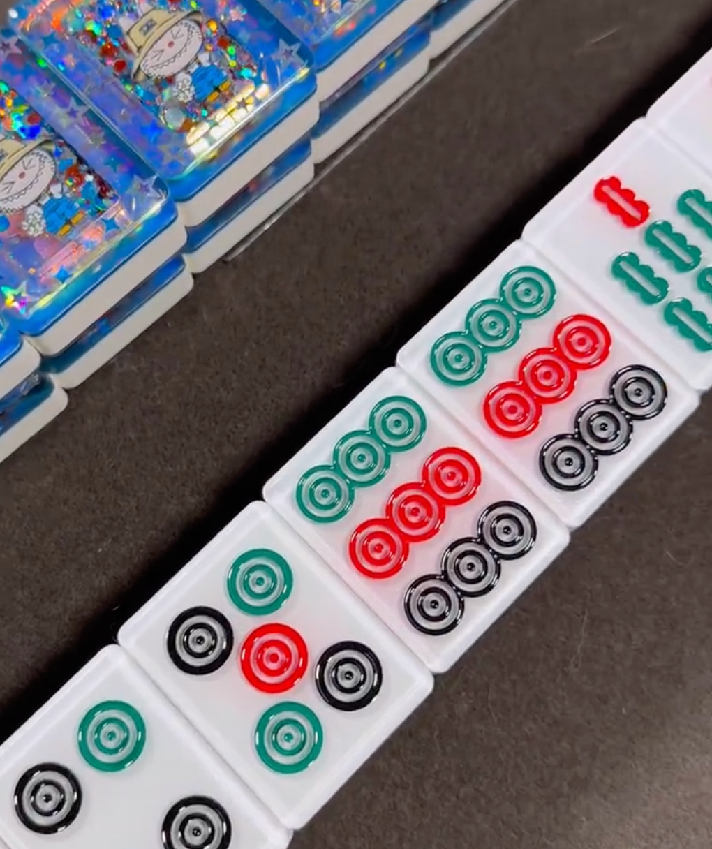 Handmade Lalabu Mahjong Set – Glitter-Filled, and Playfully Unique (Pre-order)