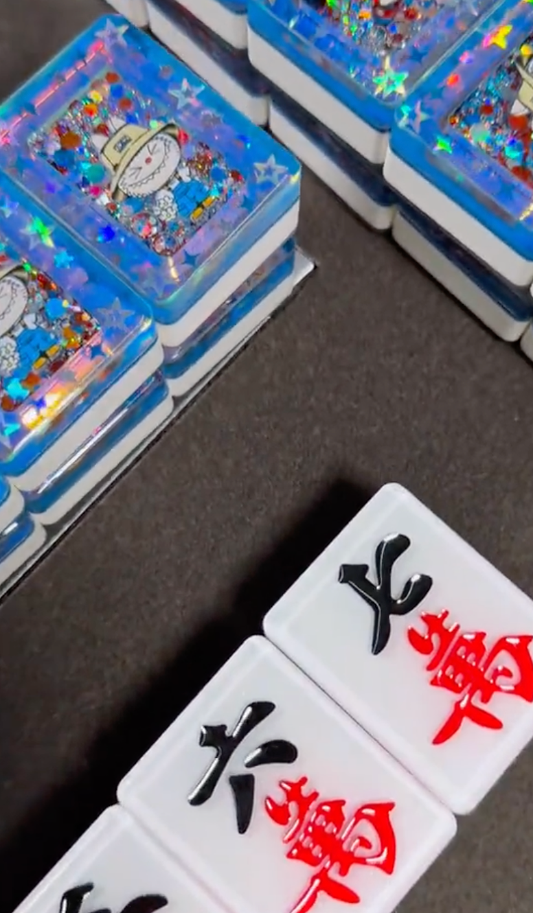 Handmade Lalabu Mahjong Set – Glitter-Filled, and Playfully Unique (Pre-order)