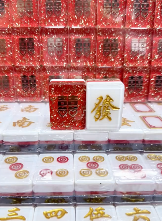 Celebrate Tradition and Joy with our Handmade Double Happiness Mahjong Set (Pre-order)